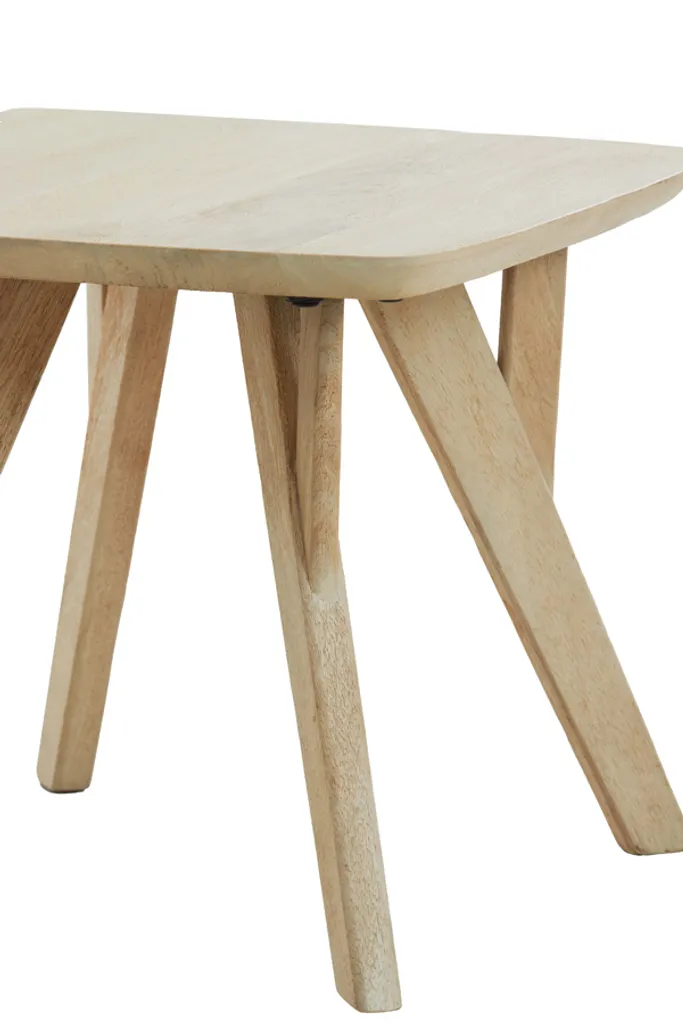 Table d'appoint basse QUENZA en bois de mangue massif 44x44x36 cm