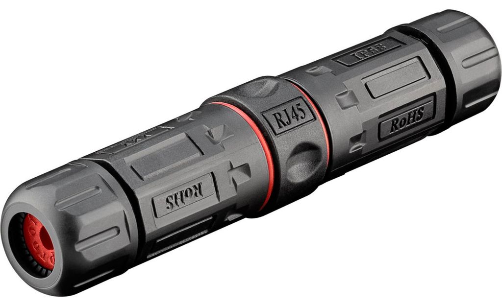 goobay Outdoor (IP68) RJ45 Cat.6 Modularkupplung/Verbinder Produktbild 