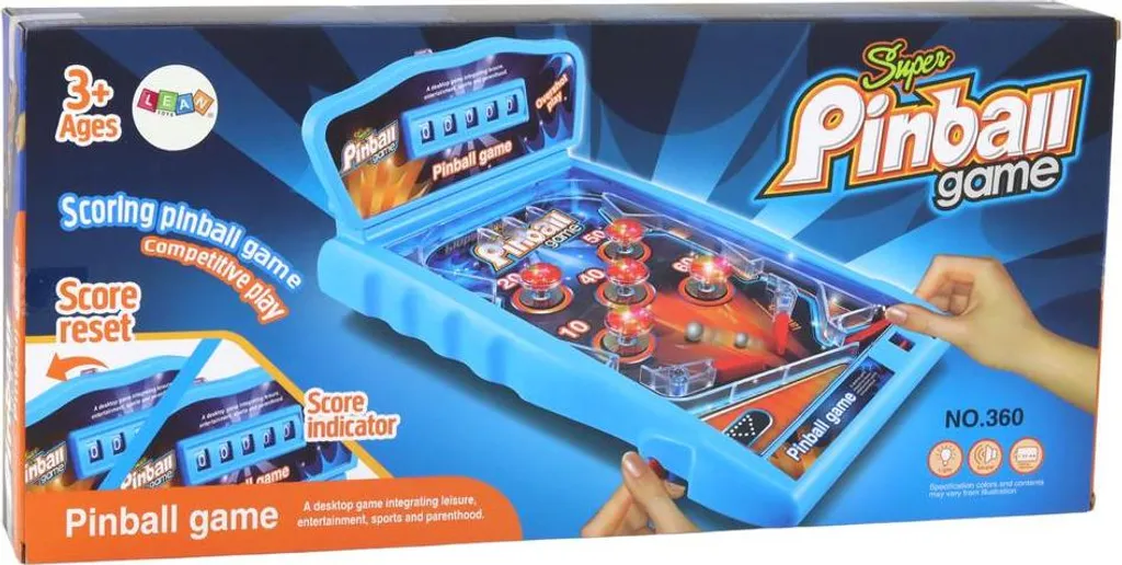 Flipper de table rétro enfant avec animations lumineuses et bruitages - 4