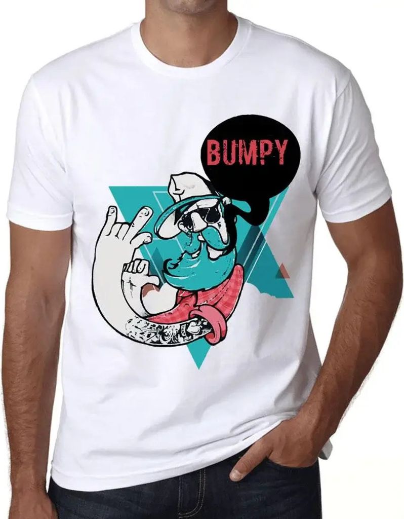 Herren Grafik T-Shirt Funky Grampa Bumpy Öko-Verantwortlich Vintage Jahrgang Kurzarm Lustige Druck Geburtstag Geschenk Mann