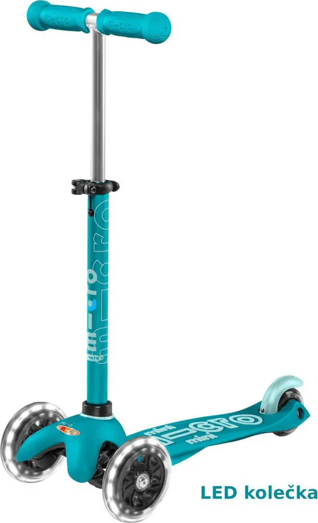 Trottinette Enfant Mini Micro Deluxe LED Aqua Idéale Balades et Loisirs