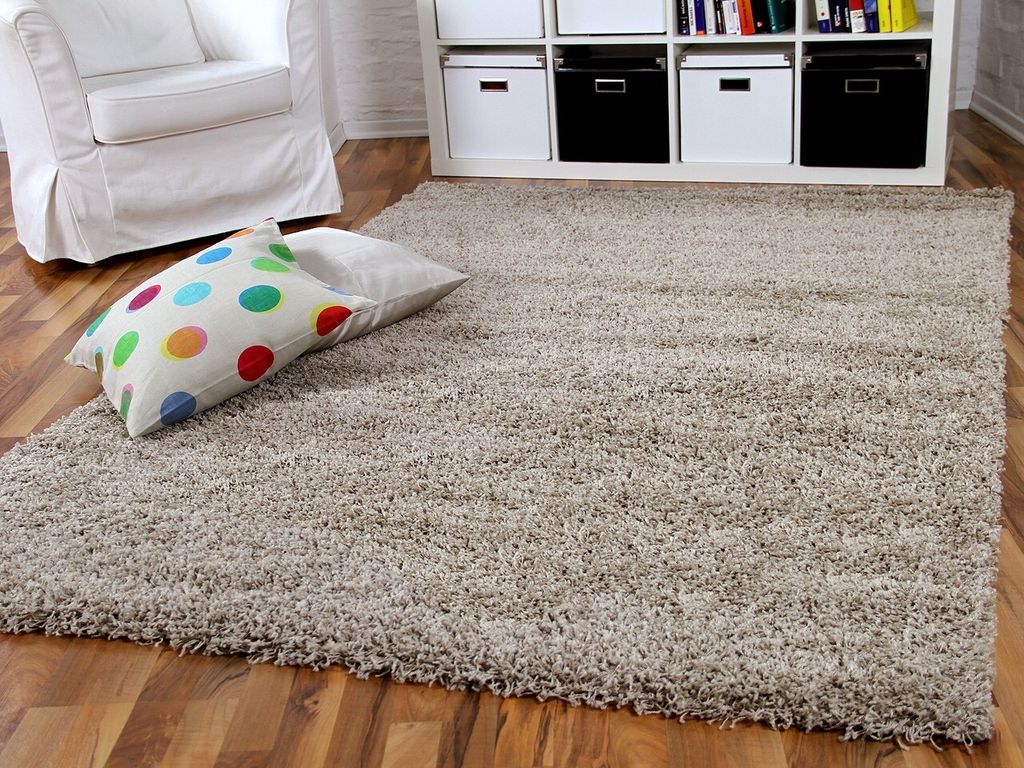 Hochflor Langflor Shaggy Teppich Aloha Beige, Größe:140x200 cm