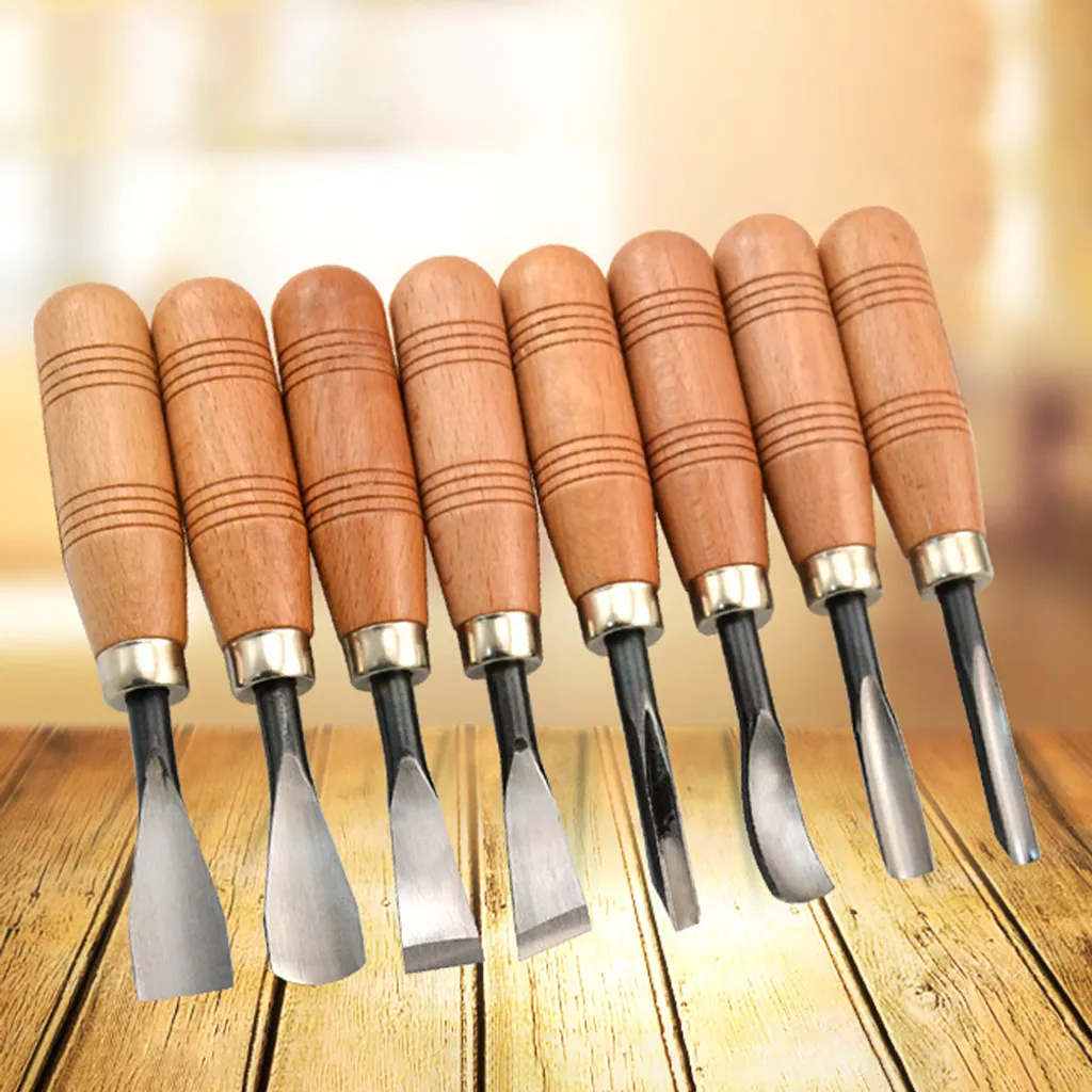 Set 8 Outils Sculpture Bois pour Finition Précise et Détail de Gravure - 3