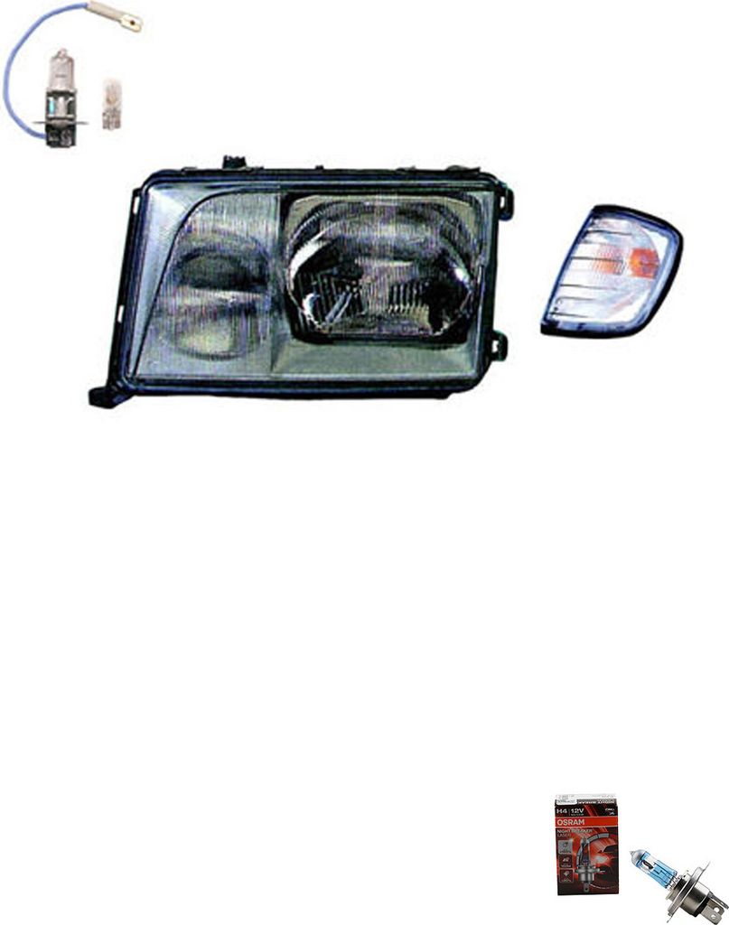 Johns, Scheinwerfer + Osram Night Breaker Laser passend für Mercedes W124 Links 1248208559 A1248208559 1248260943 A1248260943