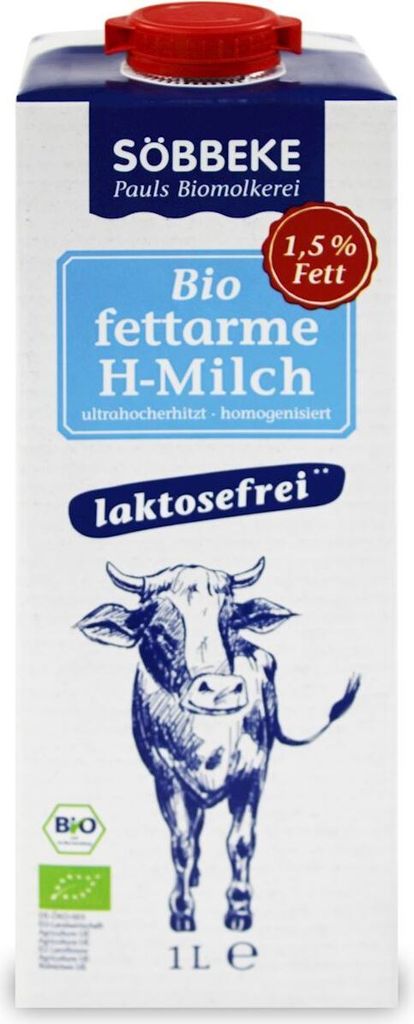 Laktosefreie Milch (1,5 % Fett)  1 L - Sobbeke Produktbild 
