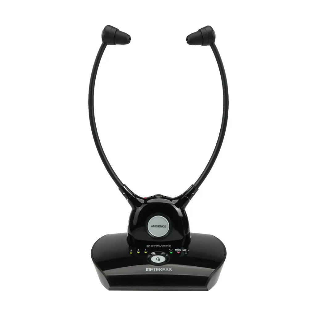 Retekess TA008 Casque TV sans fil 2.4G avec double batterie amovible