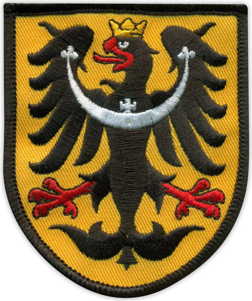 Aufnäher mit dem Wappen von Tschechisch-Schlesien – mit Magnetrückseite – bestickter Aufnäher/Ansteckplakette/Emblem