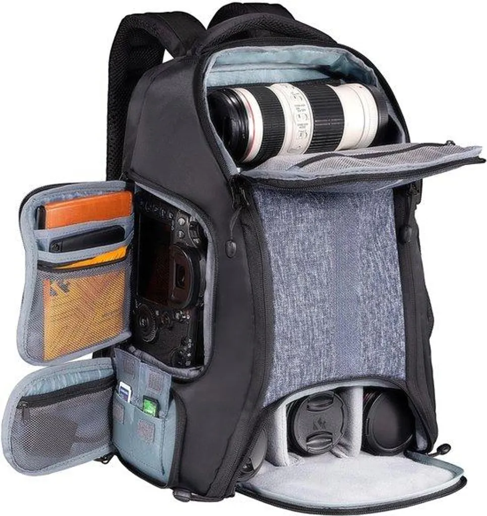 Support appareil photo compact et télescopique en aluminium pour sac