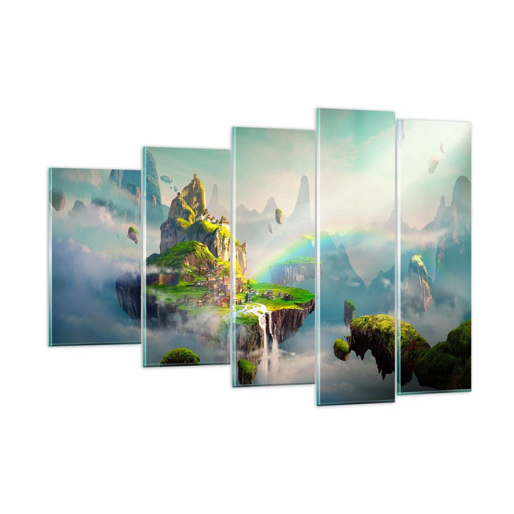 Bilder auf glas - Abstraktion Natur - 150x100cm - Glasbilder - Wandbilder - Kunstdruck - zum Aufhängen bereit - Wanddekoration aus Glas - Glas Bil...