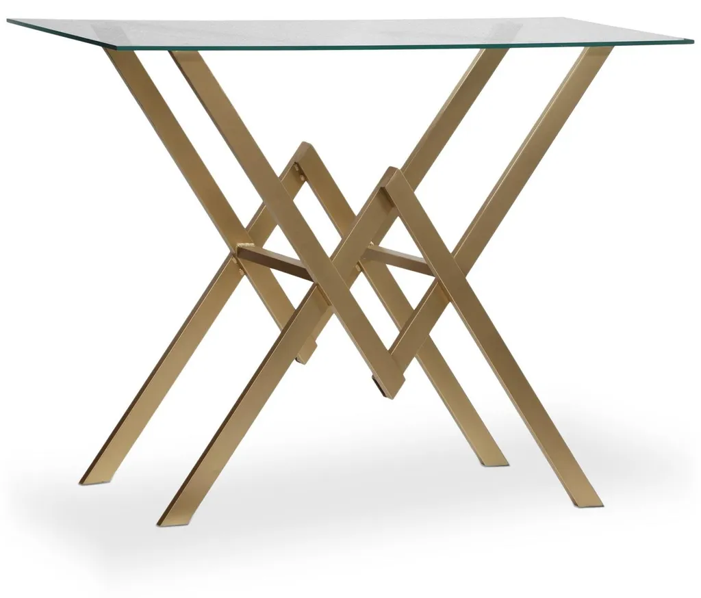 Console Déco Murviel Verre et Or pour Aménager une Entrée Chic