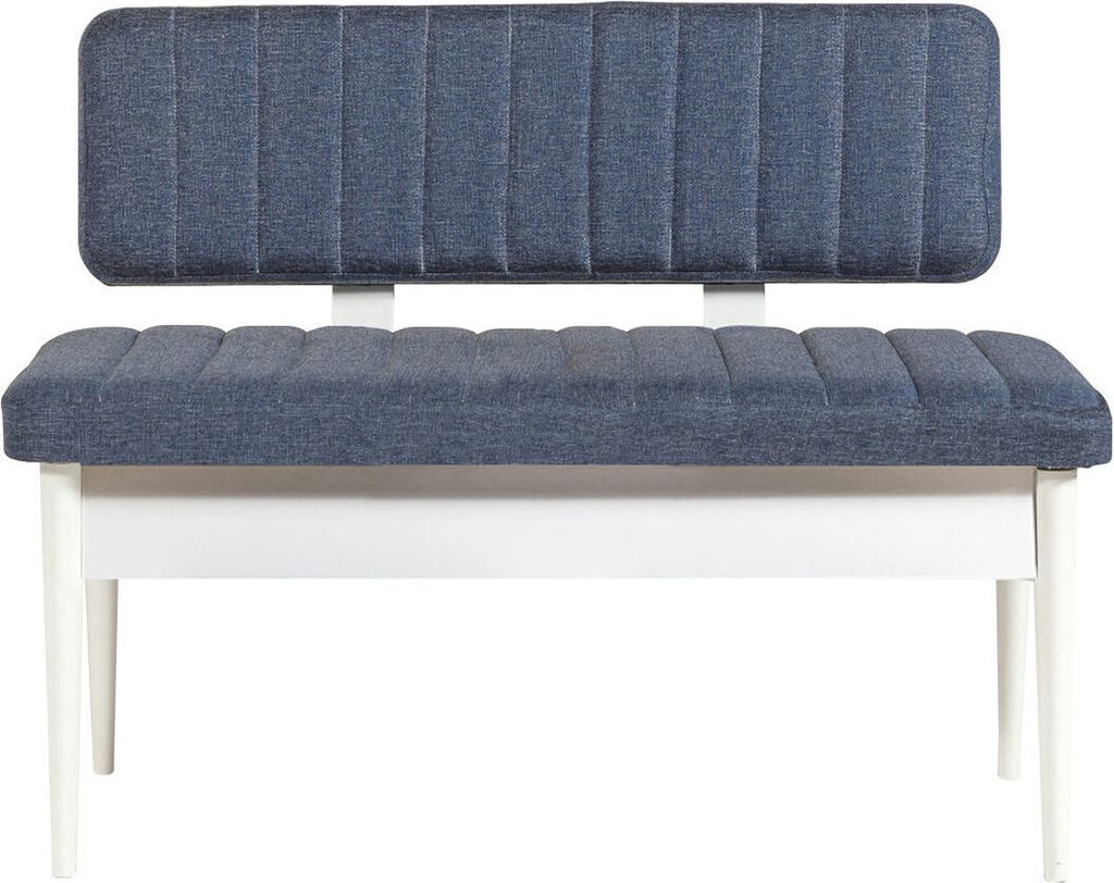 Skye Decor, Vina Bank Dark Blue, White, Sitzbänke, Bank, Produktbild 