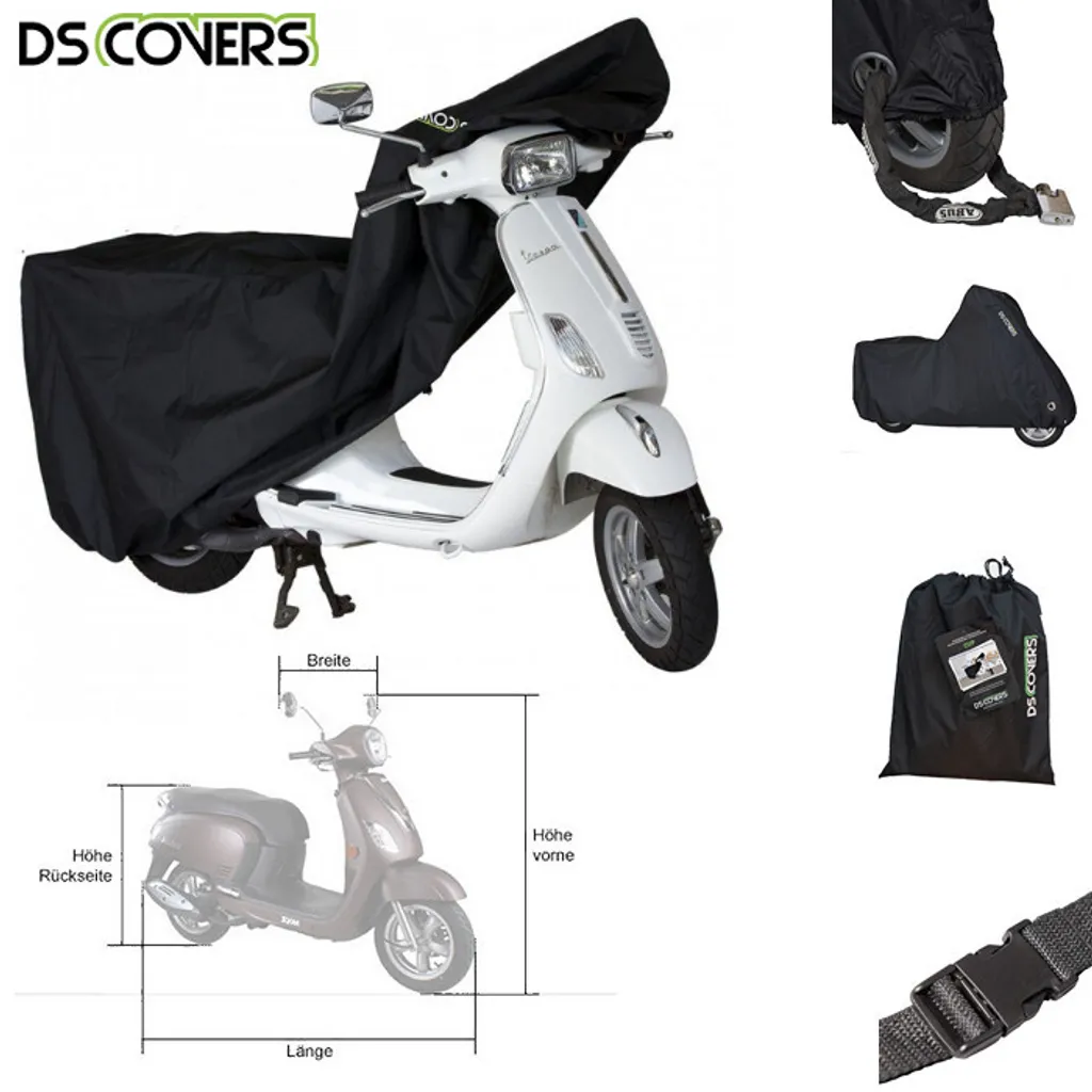 Bâche scooter Cup taille M noir - Évitez rayures et poussière garage