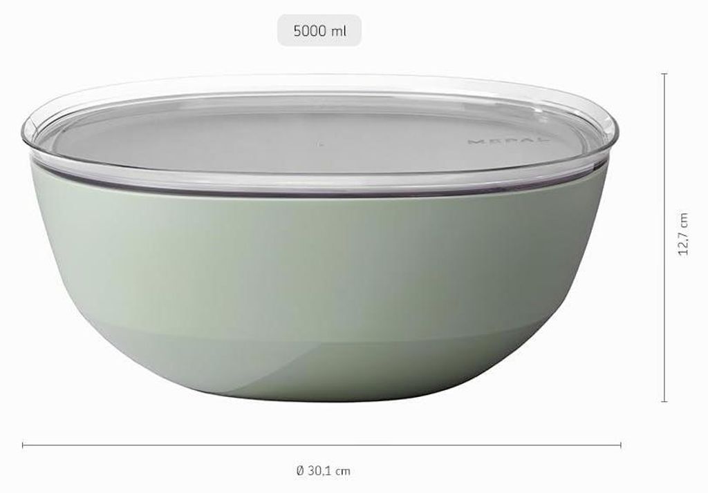 Mepal schale silueta 5000 ml mit deckel - nordic sage Immagine del prodotto 