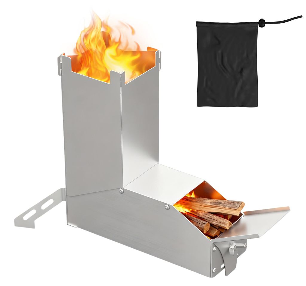 TANYEAR Raketenofen, Rocket Stove aus Stahl, Stecksystem Produktbild 