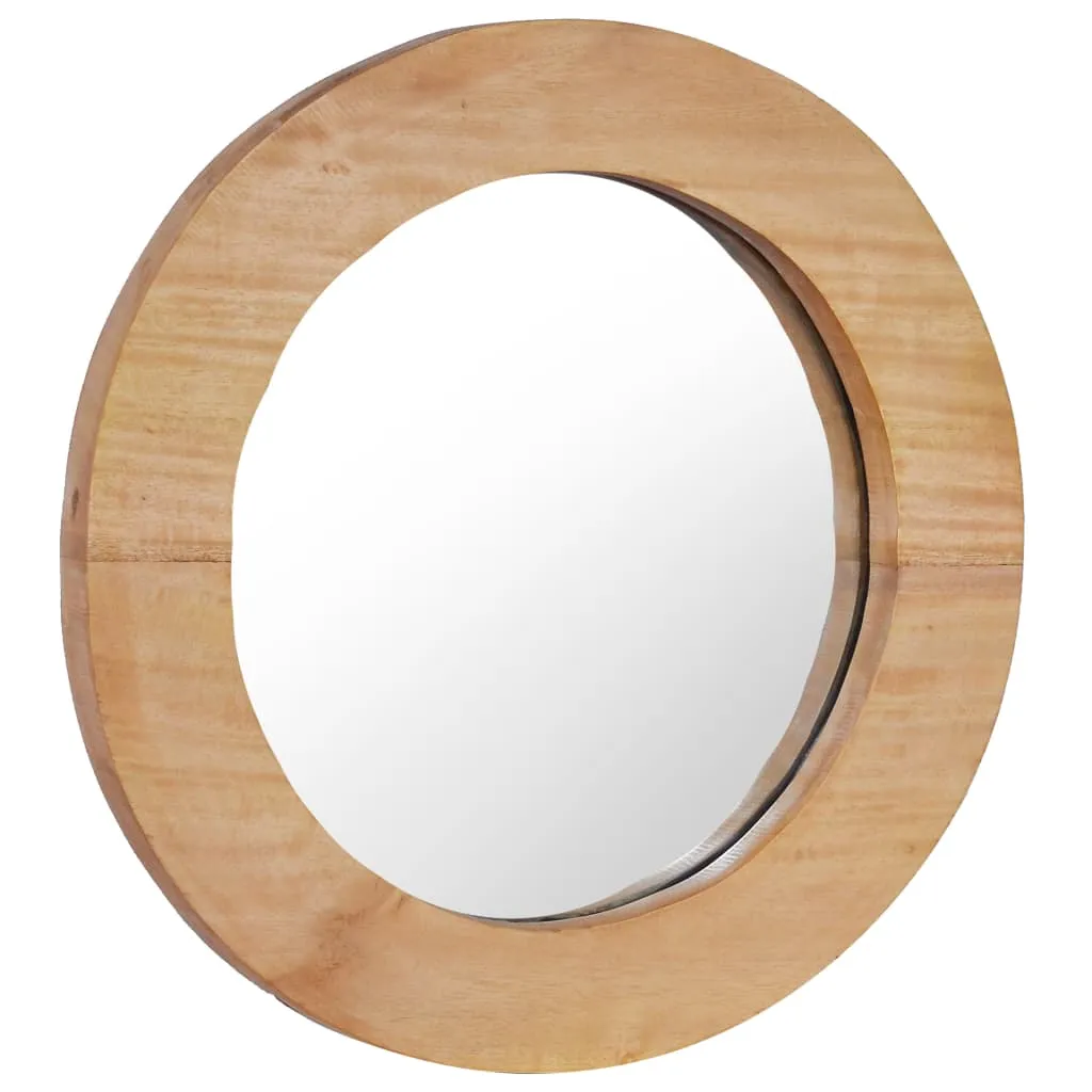 Specchio vidaXL Tondo 40cm Teak Naturale - Arredo Eco-Friendly Casa