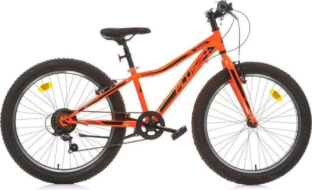 Dino Bikes 24-Zoll-Kinder-Mountainbike, 6-Gang, Neonorange