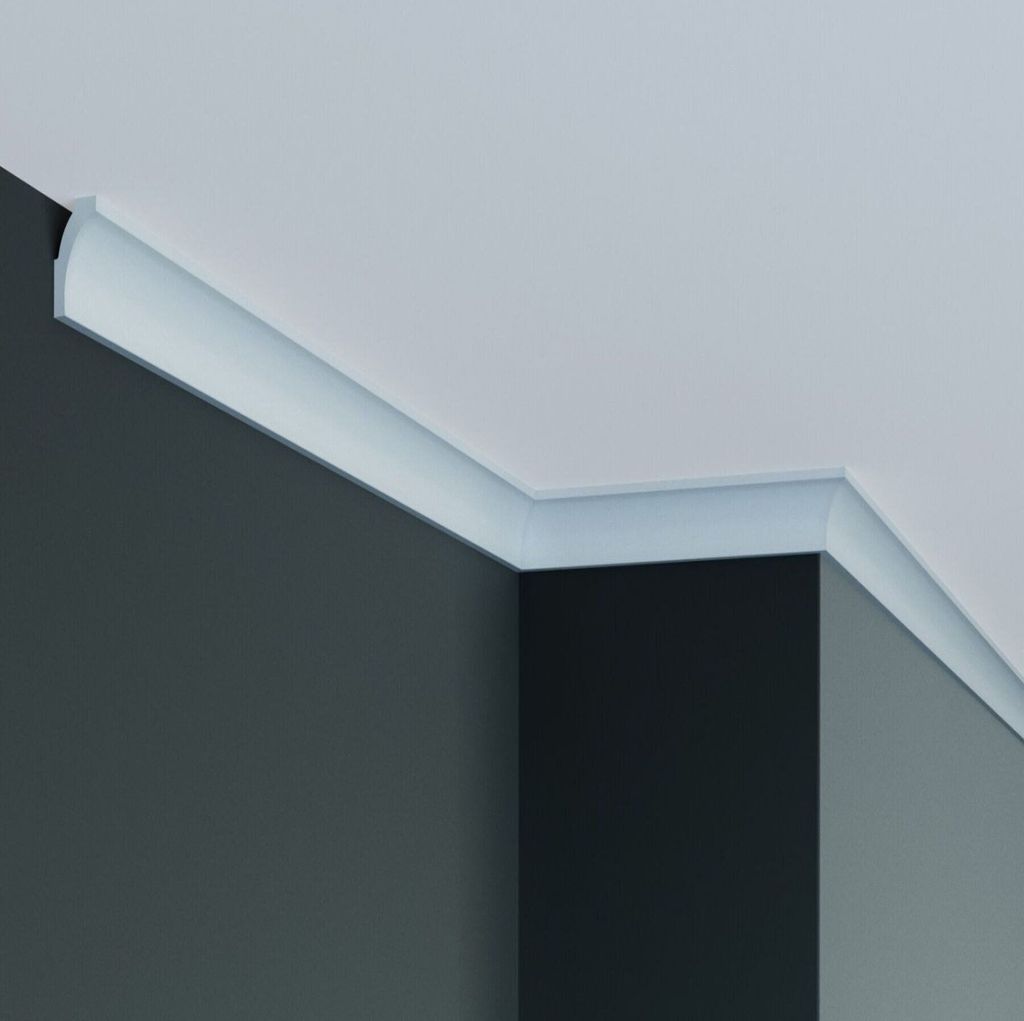 PROVISTON Deckenleiste | 20 x 30 x 2000 mm | aus Polyurethan | Weiß | hochwertige Stuckleiste | Modern | robust | langlebig | stoßfest | 100 Meter