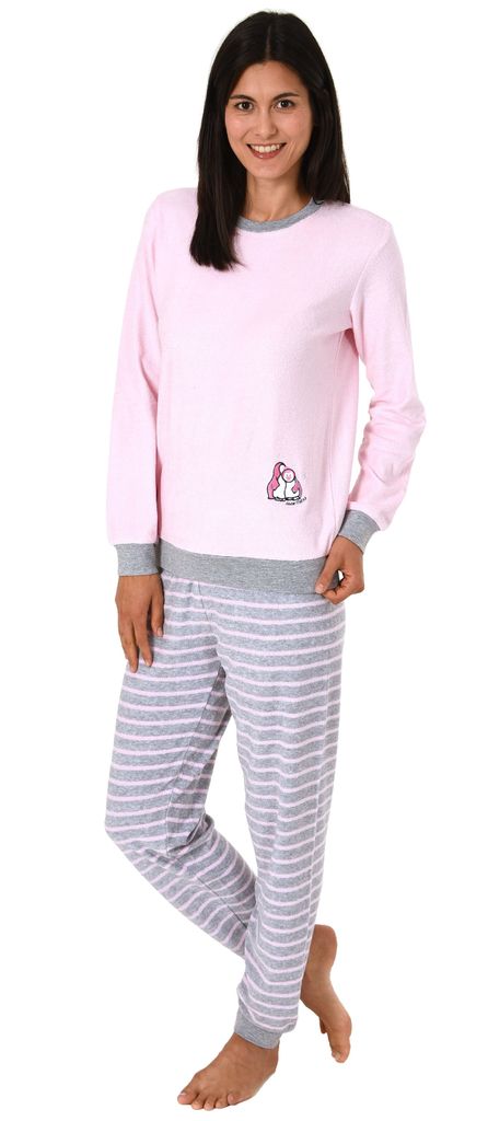Mode & Accessoires Kleidung Nachtwäsche & Homewear Schlafanzüge Damen Frottee Pyjama langarm Schlafanzug mit 