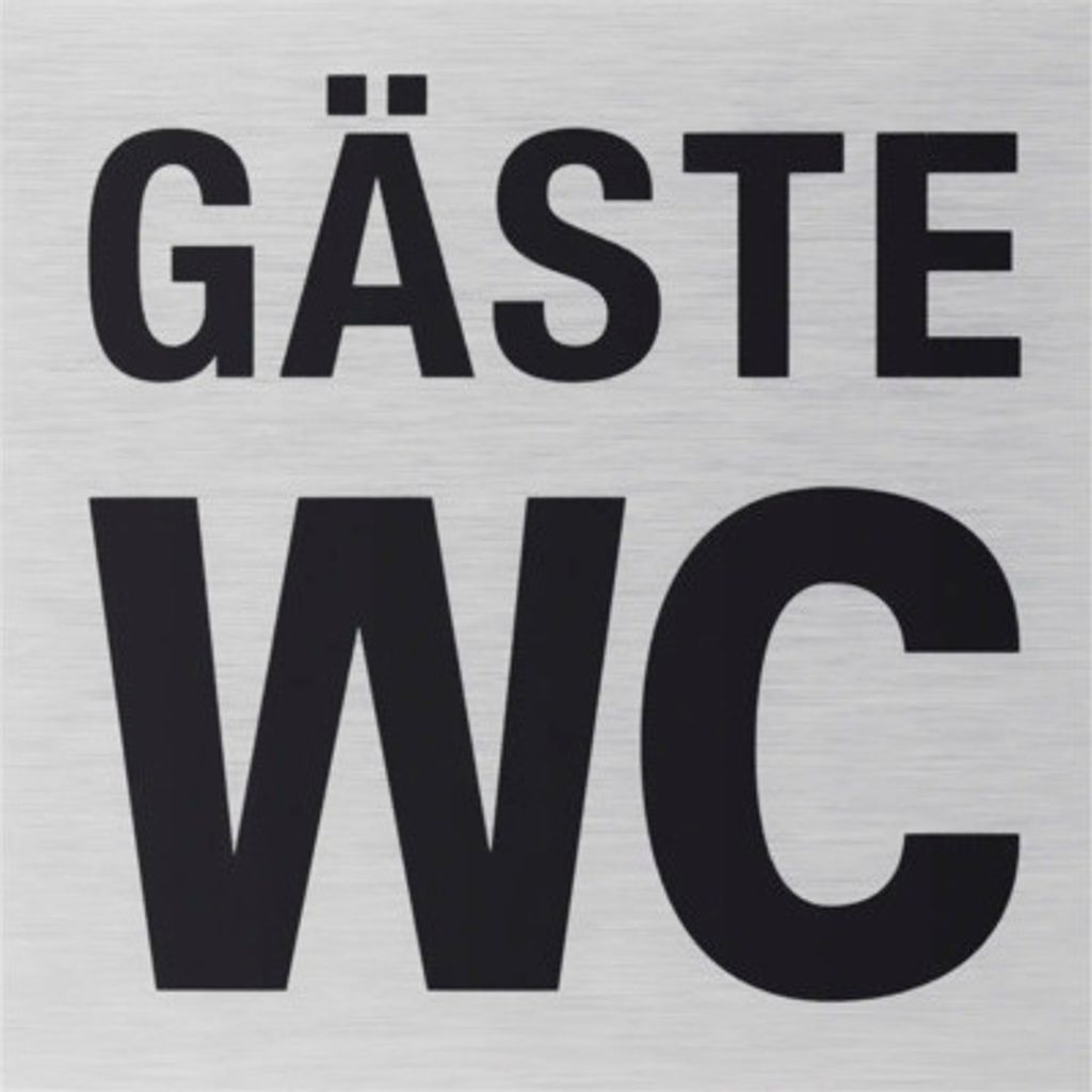 Klebeschild Gäste-WC" 80x80 mm" Produktbild 