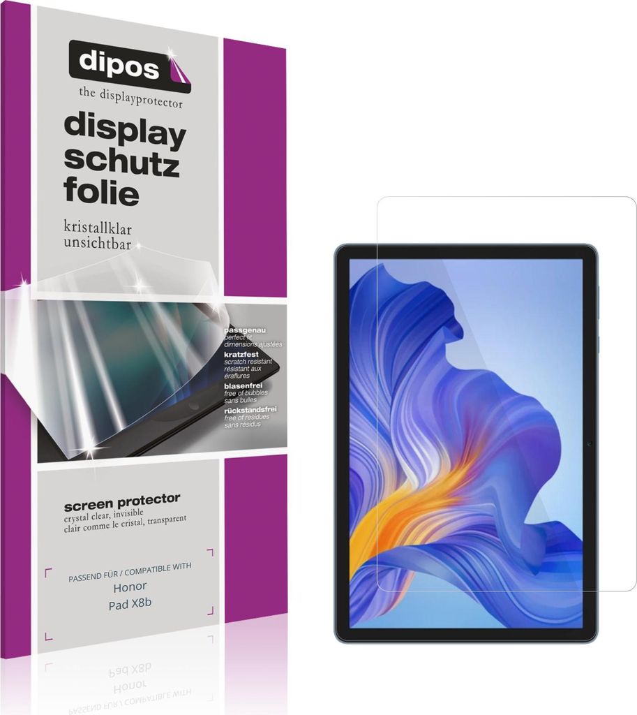 2x Schutzfolie für Honor Pad X8b klar Displayschutzfolie Folie Display Schutz dipos