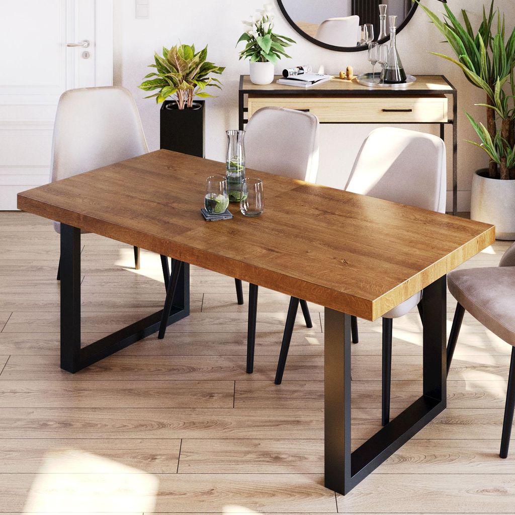 Furneo | Esstisch - Ausziehbarer Tisch - 160x90 cm - Produktbild 