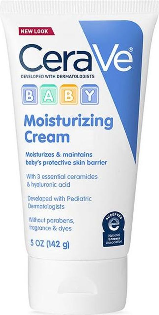 CeraVe Baby Feuchtigkeitscreme für Babys mit Hyaluronsäure und Fettsäuren, 142gr