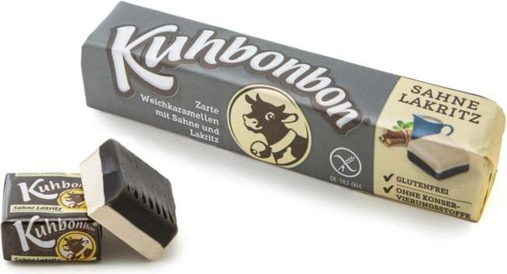 Kuhbonbon Stange Sahne Lakritz einzeln gewickelte Produktbild 