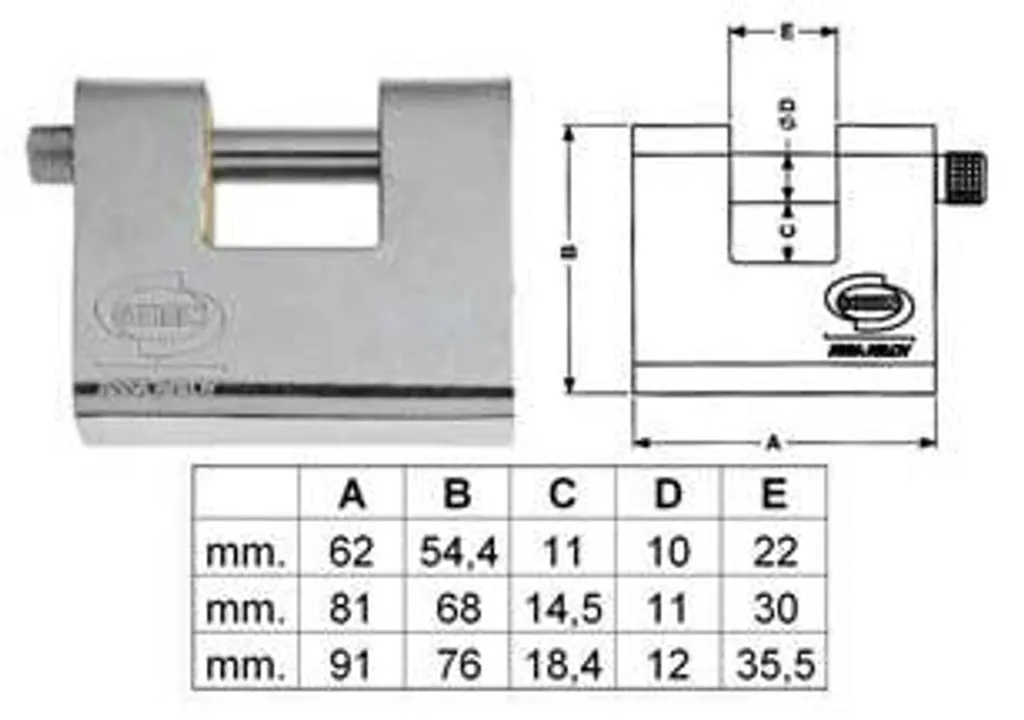 Serrure anti-effraction Corbin L-211-90 blindée avec clés uniques