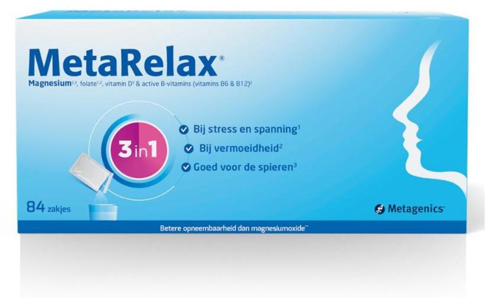 Metagenics MetaRelax Magnesium (84 zakjes) Productafbeelding 