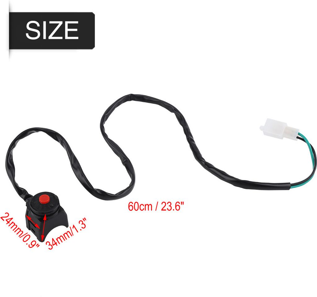 7/8 "Motorrad-Lenker Motorstart Kill Switch Horn Taschenlampe Scheinwerfersteuerung EIN/AUS