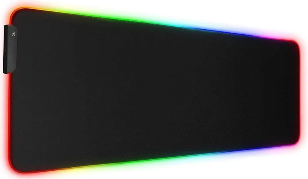 Tapis de Souris XXL RGB en Tissu Lisse et Base Antidérapante Noir