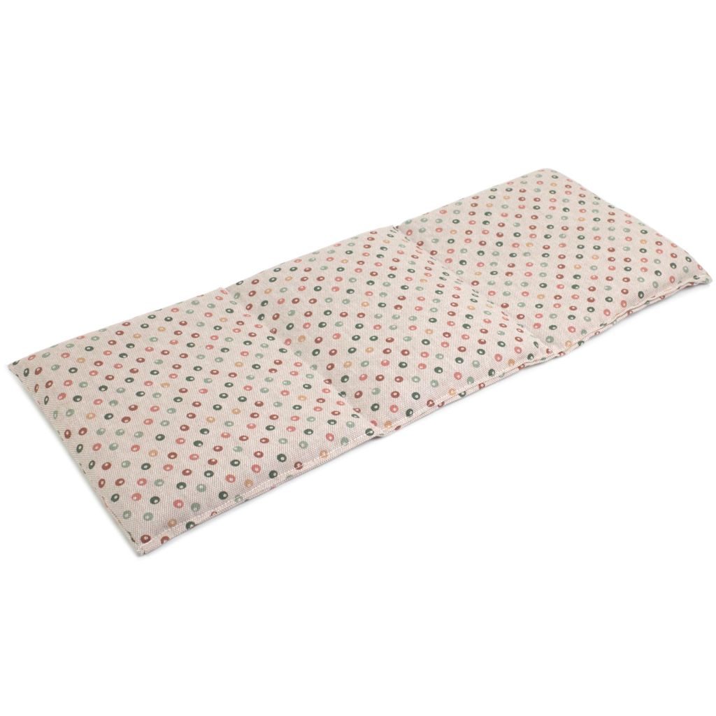 Bio-Dinkelkissen 20x50cm 3-Kammer - Bio Füllung & Bio Stoff "Punkte" - 2in1 Wärmekissen und Kältekissen für Mikrowelle, Backofen, Gefrierfach