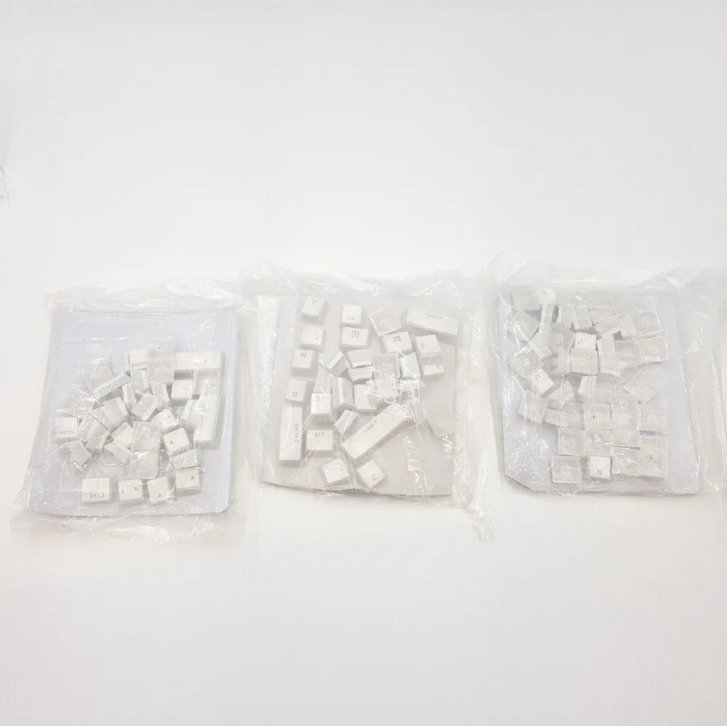 Touches de Clavier PBT HyperX Pudding Blanc pour Rétroéclairage RVB - 10