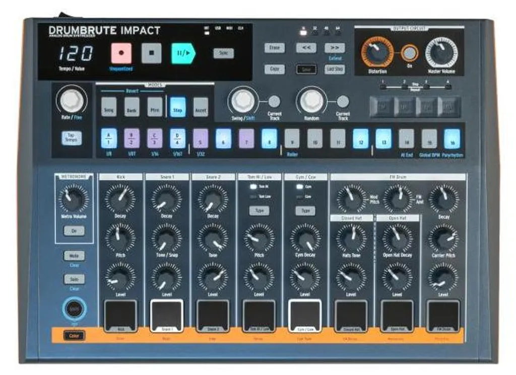 Boîte à Rythmes Analogique DrumBrute Impact avec Séquenceur de 64 Pas