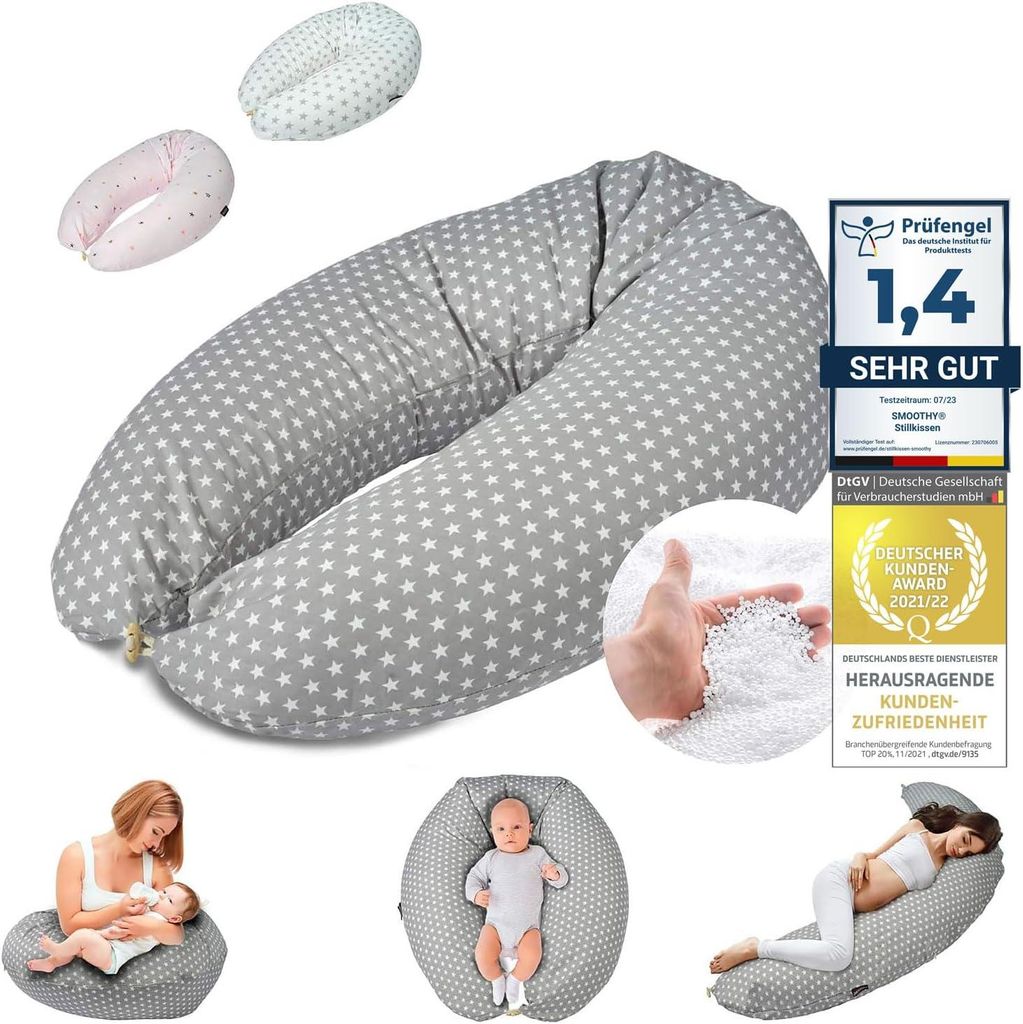 Cuscino universale per allattamento con microsfere - grigio Immagine del prodotto 