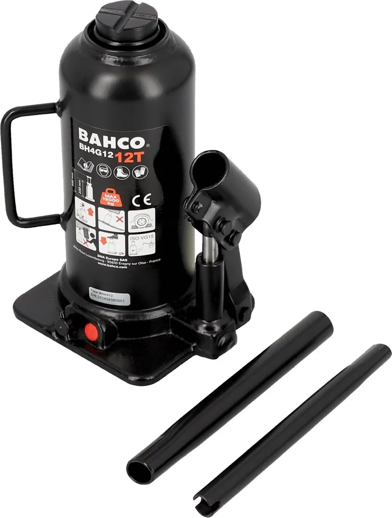 Cric Idraulico Bahco BH4G12 12t Altezza 230mm - Qualità Industriale Certificata