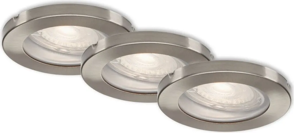 Illuminazione di Design Briloner: Set 3 Faretti LED Argento IP65 5W