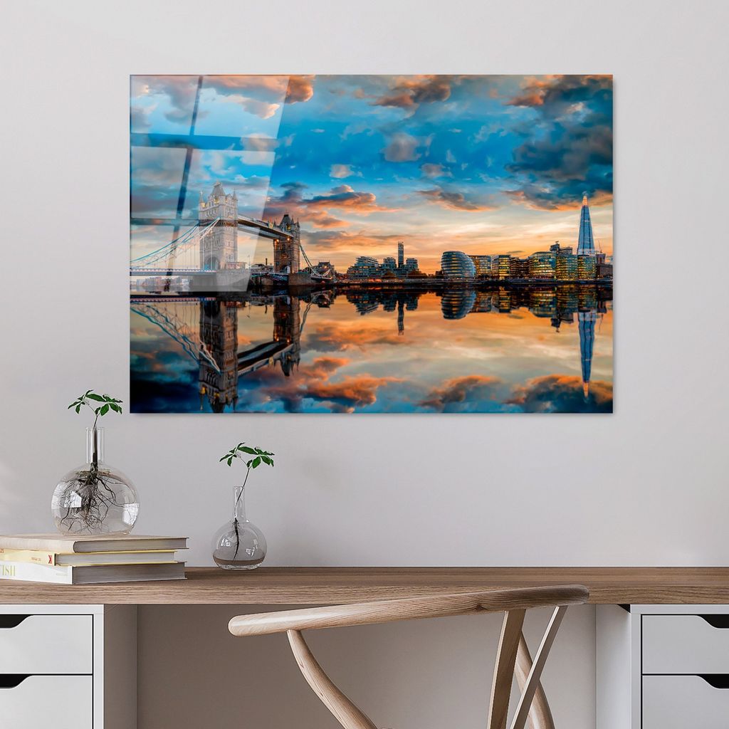 Wallity, UV-230 70 x 100, Dekorative Malerei aus gehärtetem Glas, 100 % gehärtetes Glas, Mehrfarbig, 70 x 100 cm