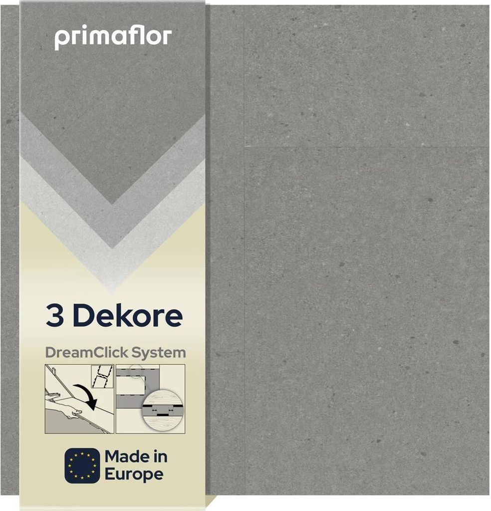 Primaflor Vinylfliese LIVE - Dunkelgrau - 10 Fliesen je 61,2x30,6cm (1,87 m²) - Hochwertiger Vinylboden mit Klicksystem - Wasserabweisendes Klickv...