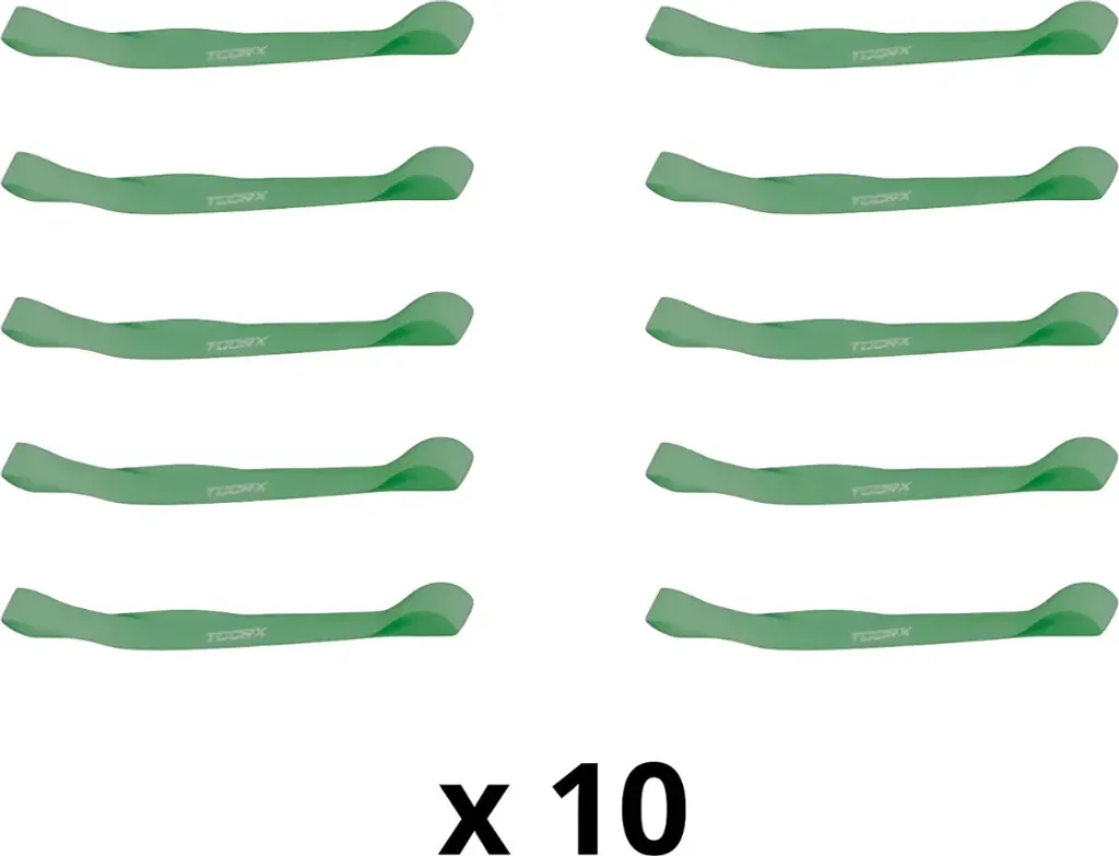 Toorx Fitness Bandes de Résistance Jaunes - Lot de 10 Pièces de 30 cm