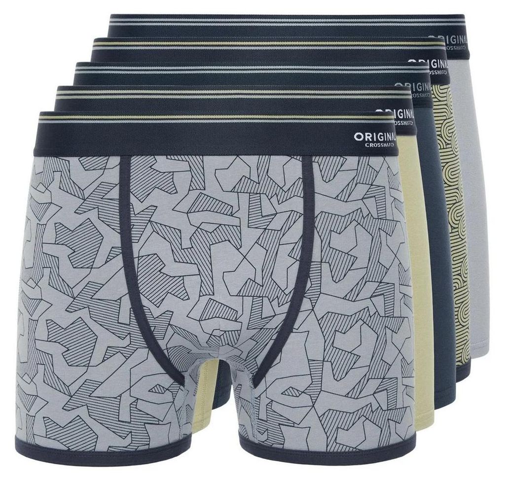 Crosshatch - "Spherigon" Boxershorts für Herren (5er-Pack) BG2542 (M) (Grün/Blau)