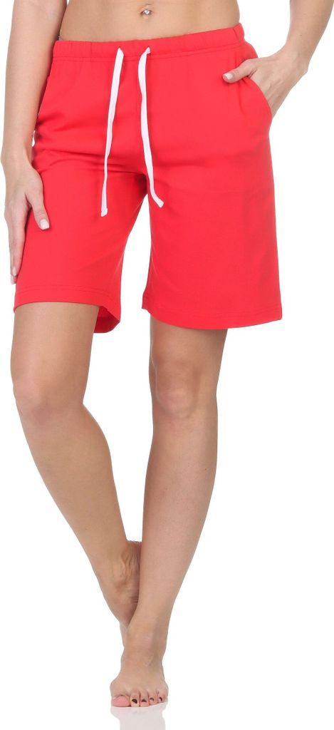 Damen Shorty Schlafanzug Pyjama Hose kurz - Mix & Match - perfekt zu kombinieren ; pink , 48