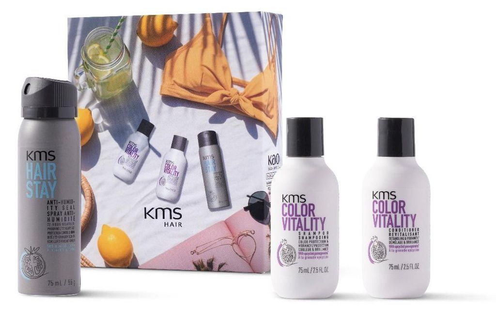 KMS Colorvitality Sommer Set - Shampoo 75 ml + Conditioner 75 ml + Hairstay Anti-Humidity Seal 75 ml