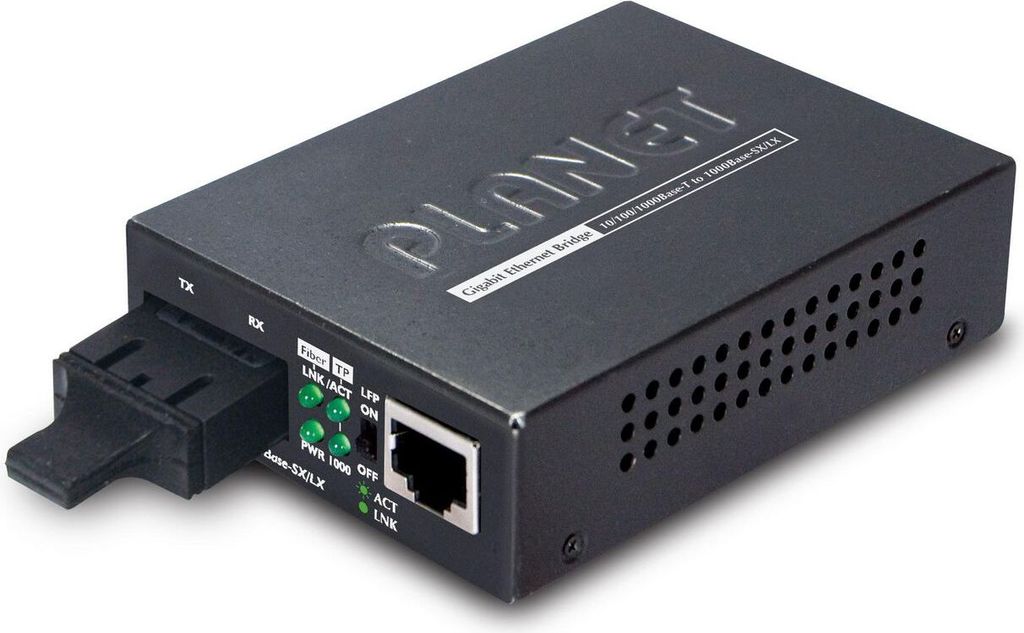 PLANET GT-802S, 1000 Mbit/s, 1000Base-T, 1000Base-LX, IEEE Zdjęcie produktu 
