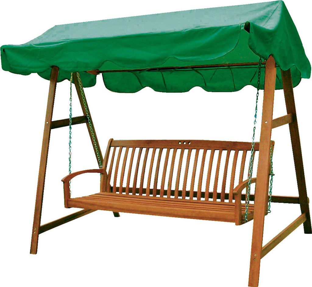 Hollywoodschaukel mit Sonnendach GARDA-120 aus Eukalyptus, B/H/T: ca. 200/180/130 cm