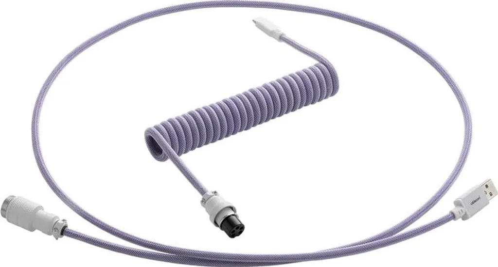 Câble USB-C CableMod Pro Coiled Rum Raisin Gaine Haute Densité Robuste