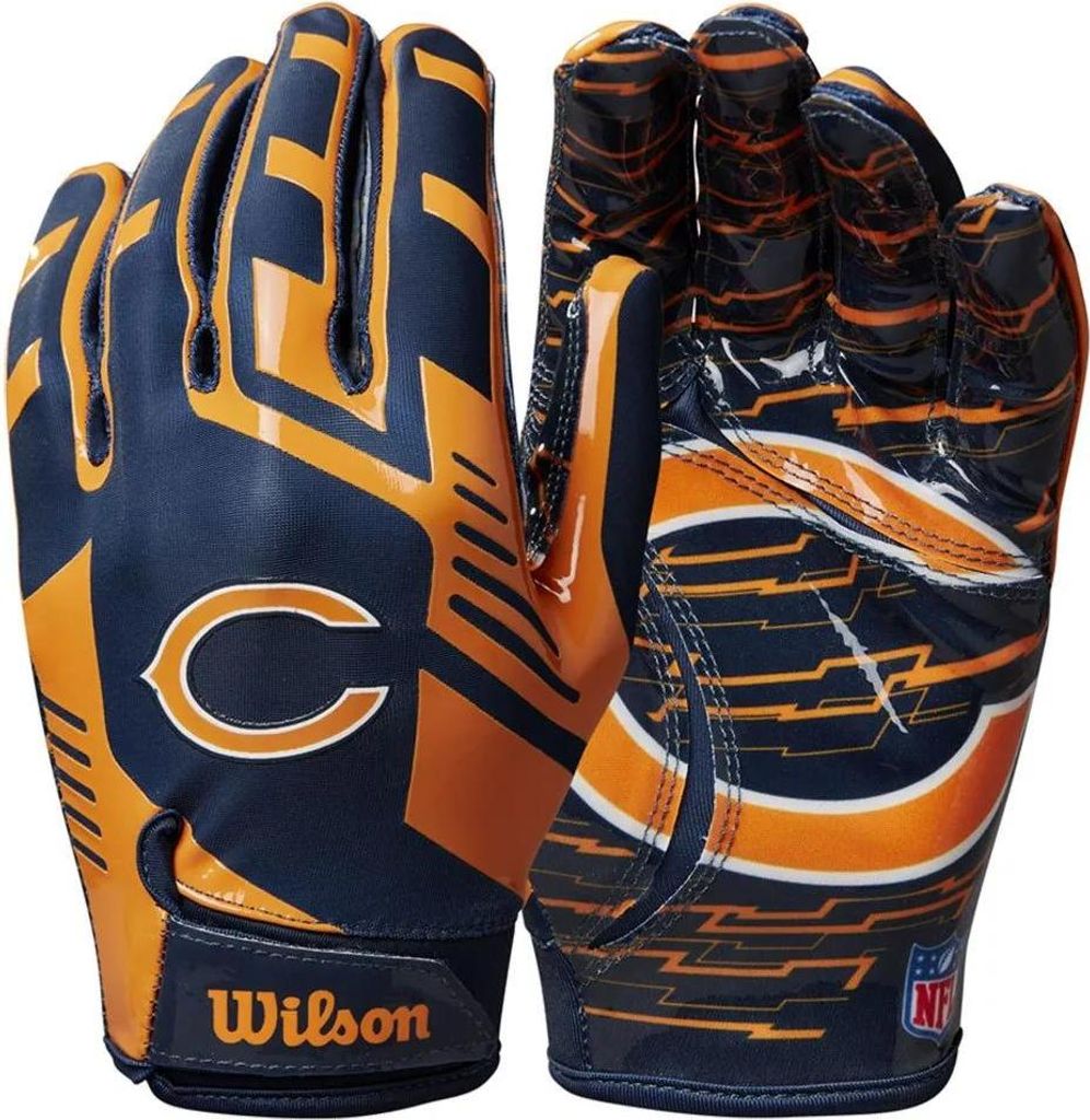 Wilson Adult NFL Stretch Fit Gloves Team Chicago Bears Fanzone Artikel
