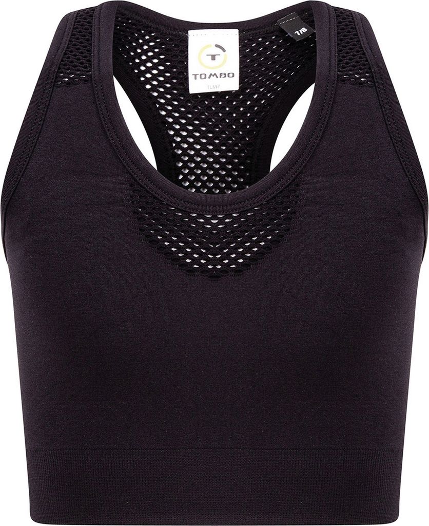 Tombo - Kurzes Top Nahtlos für Mädchen RW10487 (116) (Schwarz)