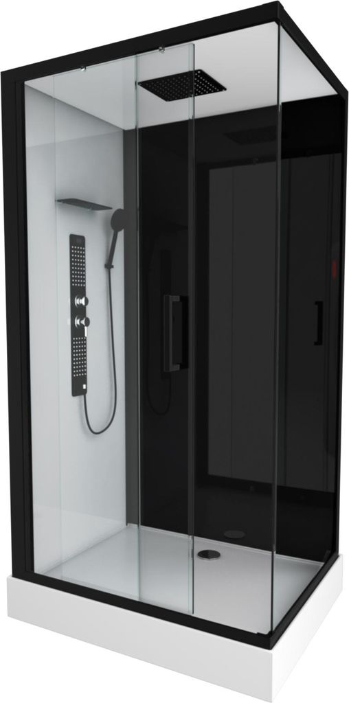 Cabine de douche 110x80x215cm - Verre Trempé - Mitigeur Image du produit 