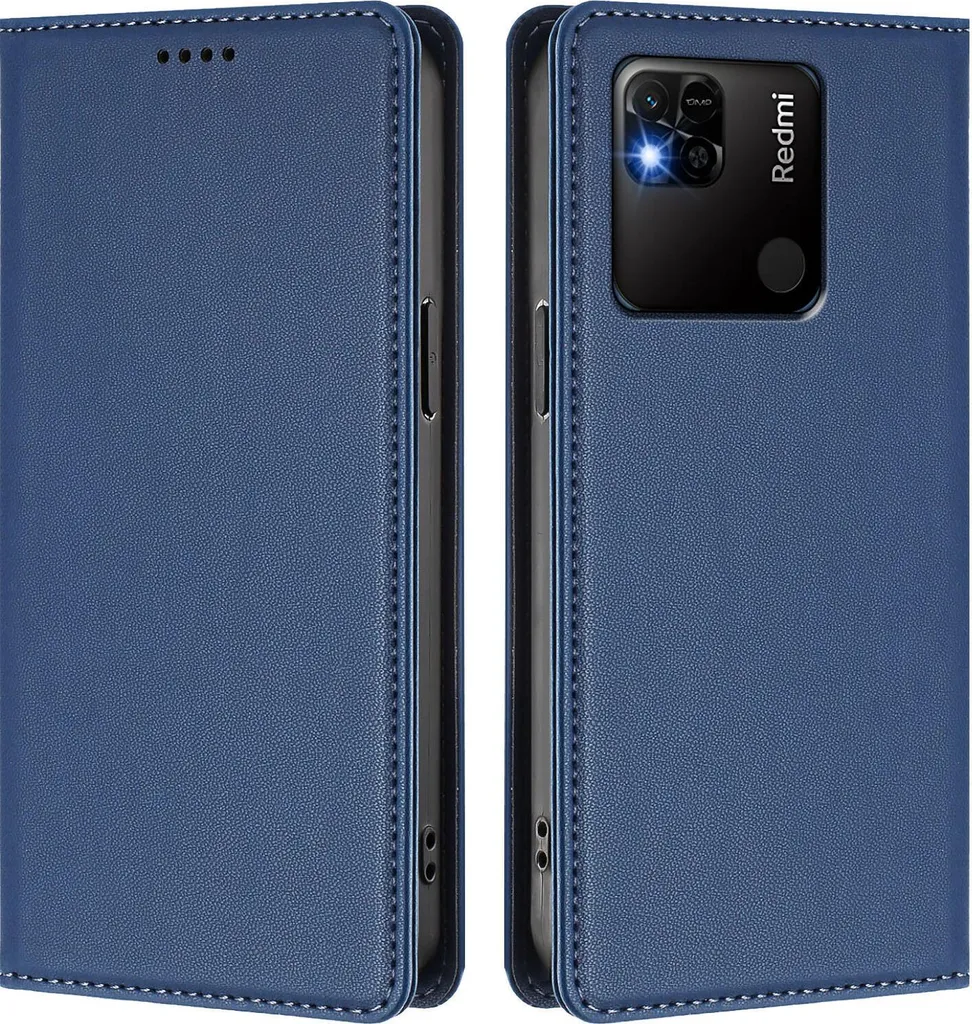Cover Sicura Xiaomi Redmi 10A 9C Blu - Protezione Integrale a Libro